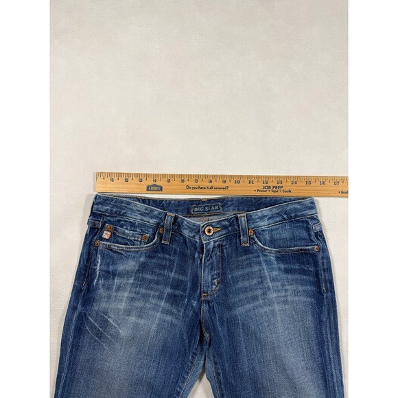 Big Star Women's Sweet Low Boot Jeans Medium Wash Distressed Made In USA Size 30 - Picture 4 of 13
